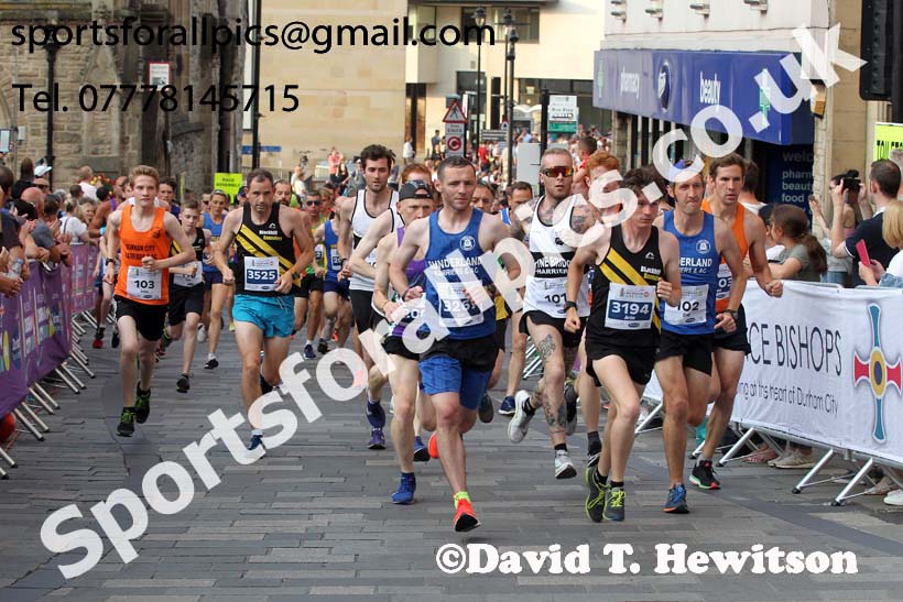 Start of the Durham City Run 5k and 10k, Thursday, July 25th. Photo: David T. Hewitson/Sports for All Pics